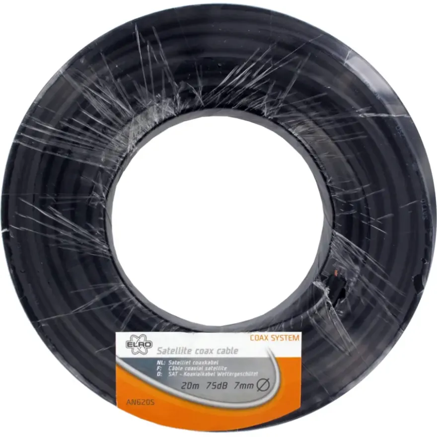 Q-Link coax kabel satelliet 20 meter zwart