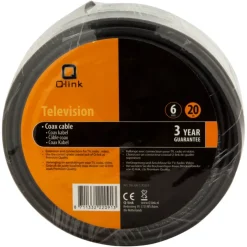 Q-Link coax kabel satelliet 20 meter zwart