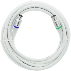 Q-Link coax kabel stekker recht 5 meter wit kabelkeur