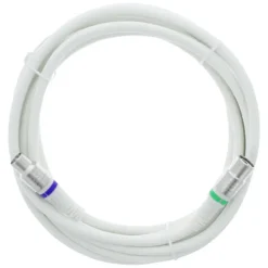 Q-Link coax kabel stekker recht 3 meter wit kabelkeur