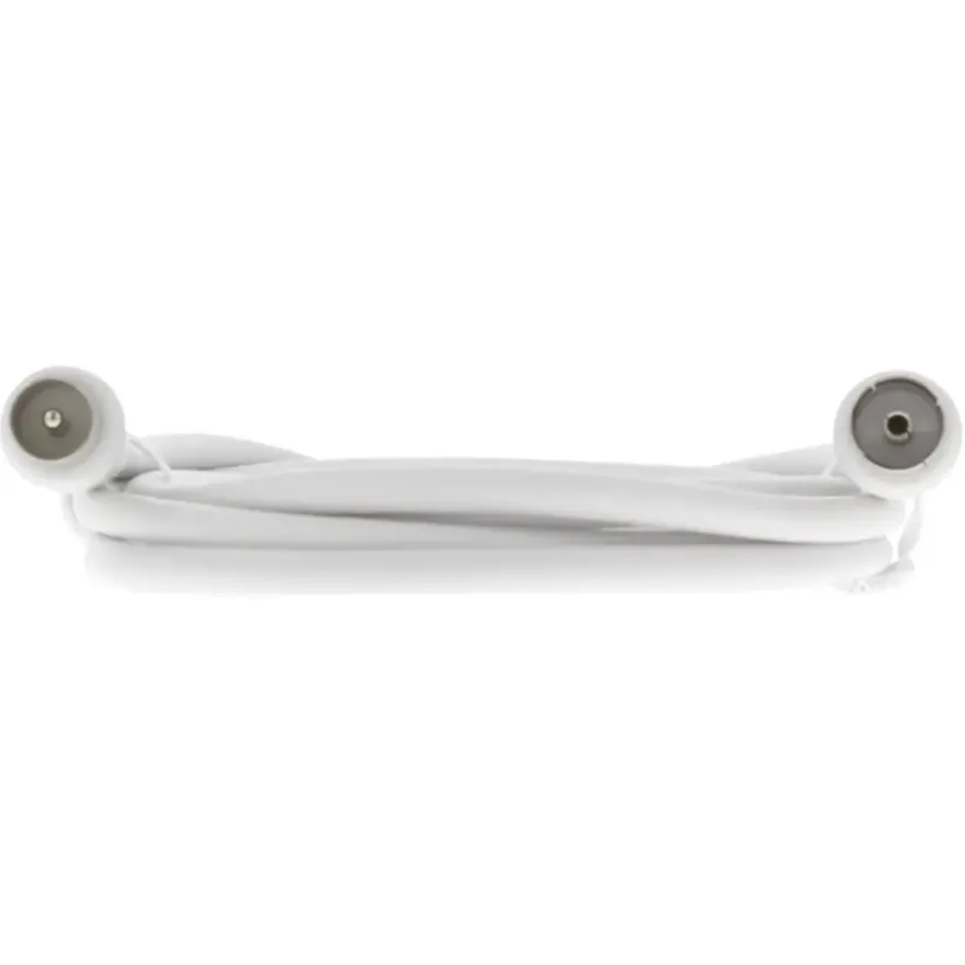 Q-Link coax kabel stekker recht 1.5 meter wit kabelkeur