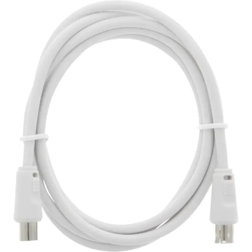 Q-Link coax kabel stekker recht 1.5 meter wit kabelkeur