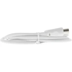 Q-Link coax kabel stekker recht 1.5 meter wit kabelkeur