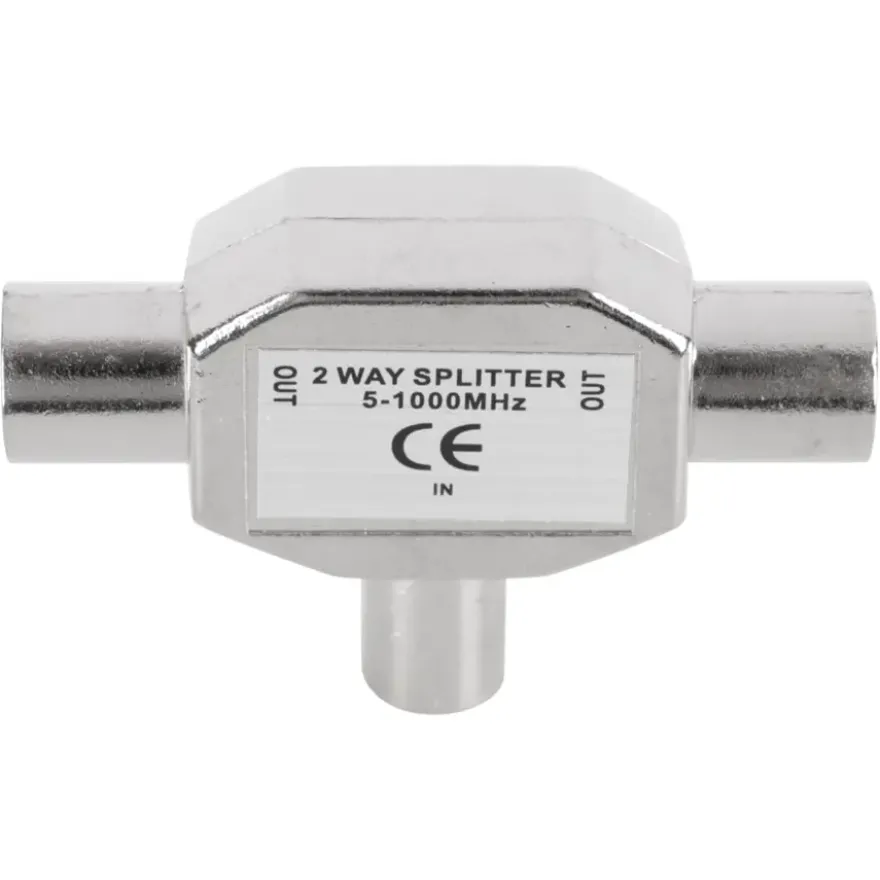 Q-Link coax splitter radio metaal 1 male/2 female