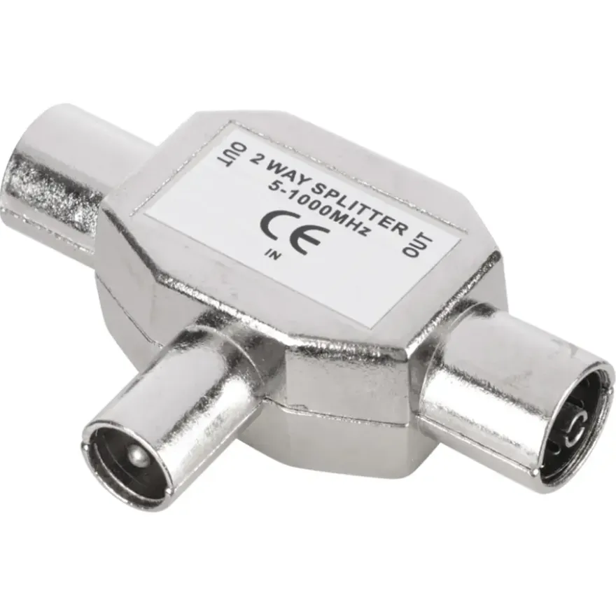 Q-Link coax splitter radio metaal 1 male/2 female