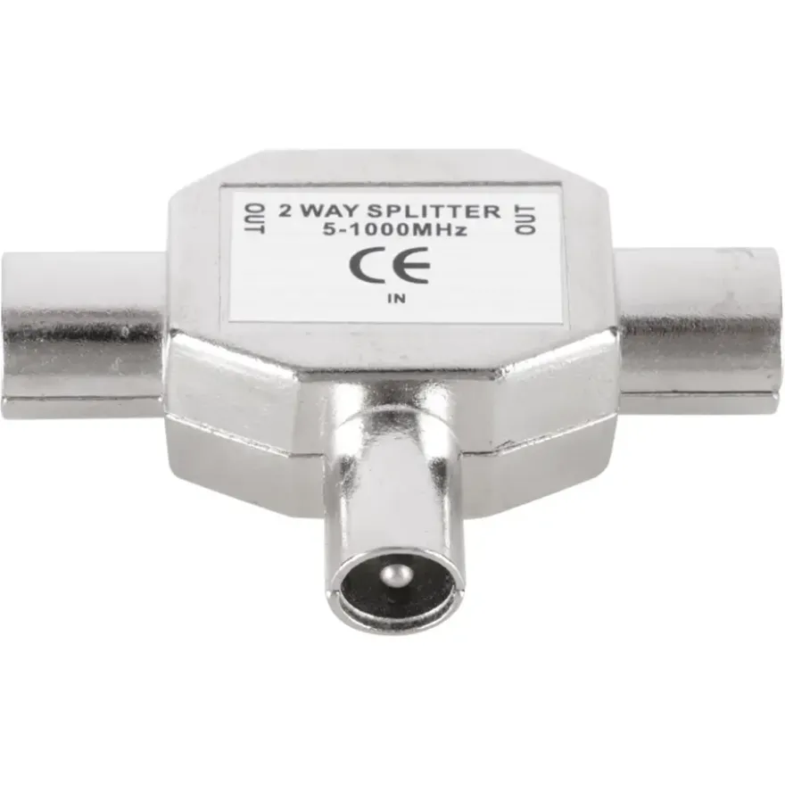 Q-Link coax splitter radio metaal 1 male/2 female