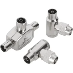 Q-Link coax splitter tv 2 male/female haaks
