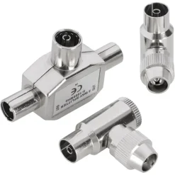 Q-Link coax splitter tv 2 male/female haaks