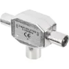 Q-Link coax splitter tv metaal 1 female/2 male