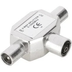 Q-Link coax splitter tv metaal 1 female/2 male