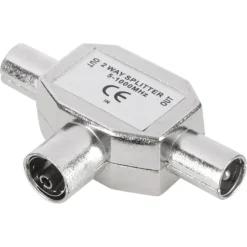 Q-Link coax splitter tv metaal 1 female/2 male