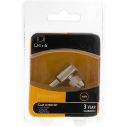 Q-Link coax stekker haaks male