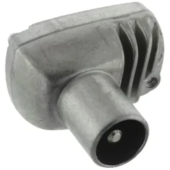 Q-Link coax stekker metaal haaks male kabelkeur