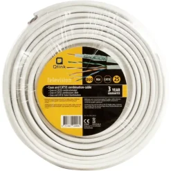 Q-Link coax/utp kabel RG6 25 meter wit