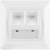 Q-Link FTP contactdoos CAT7 inbouw dubbelvoudig 8 polig RJ45