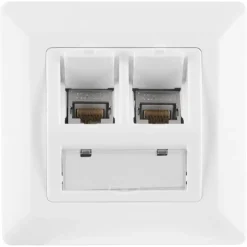 Q-Link FTP contactdoos CAT7 inbouw dubbelvoudig 8 polig RJ45