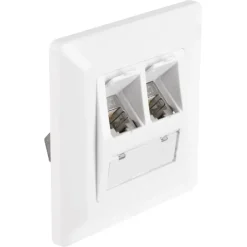 Q-Link FTP contactdoos CAT7 inbouw dubbelvoudig 8 polig RJ45