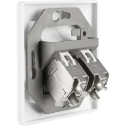 Q-Link FTP contactdoos CAT7 inbouw dubbelvoudig 8 polig RJ45