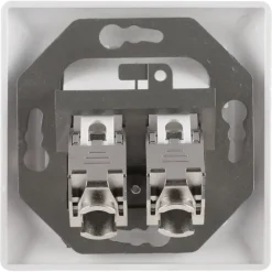 Q-Link FTP contactdoos CAT7 inbouw dubbelvoudig 8 polig RJ45