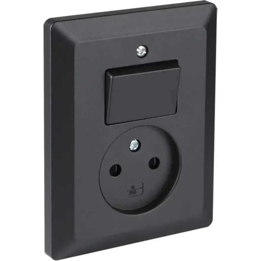 Q-Link Inbouw EnkelStopcontact met Schakelaar