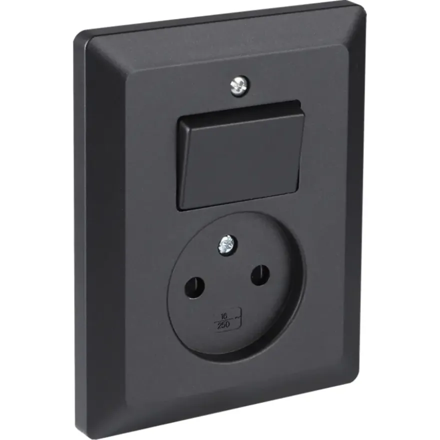 Q-Link Inbouw EnkelStopcontact met Schakelaar