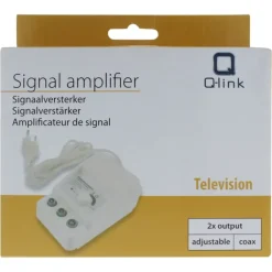 Q-Link signaalversterker 2 uit regelbaar wit