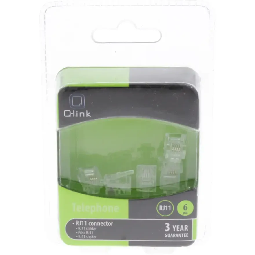 Q-Link Telefoon Plug Modulair 4-polig 6 Stuks