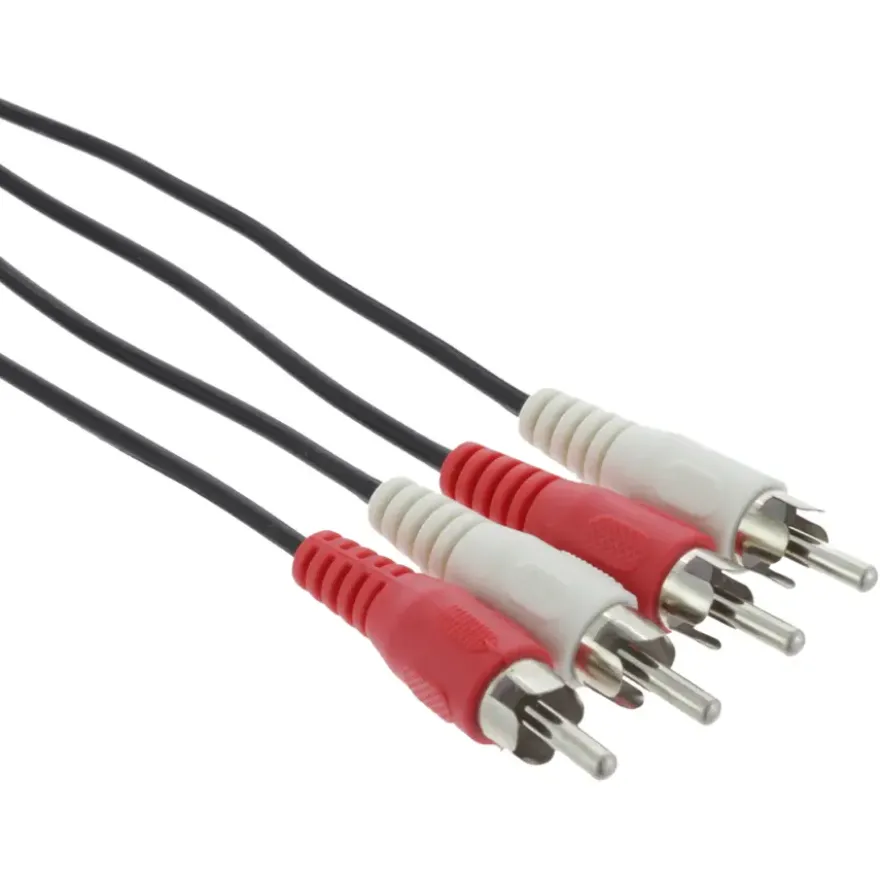Q-Link tulp kabel 2RCA/2RCA male-male 1.5 meter rood/wit