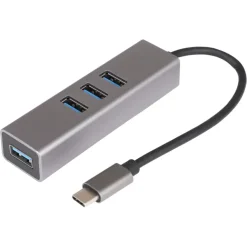Q-Link USB-C Hub 4 USB 3.0 poorten