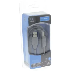 Q-Link USB kabel 2.0 printer/scanner 2 meter grijs