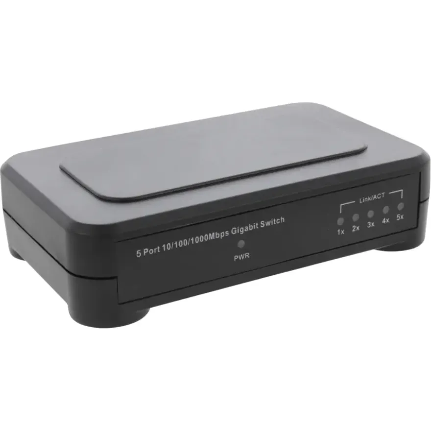 Q-link UTP netwerkswitch 5 poorten gigabit ethernet zwart