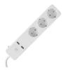 Qnect Wifi Stekkerdoos 3-voudig Wit 2X USB 1,5 M Snoer EU TYPE NL/ BE