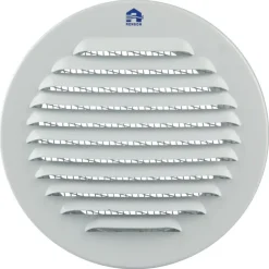 Renson Inbouw Schoepenrooster Rond Ø120 mm ALU RAL 9010