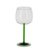 Riga wijnglas groen - h20xd9,5cm