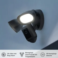 Ring Floodlight Camera Wired Pro Zwart 2K
