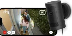 Ring Outdoor Camera Plus Plug-in Zwart 2K