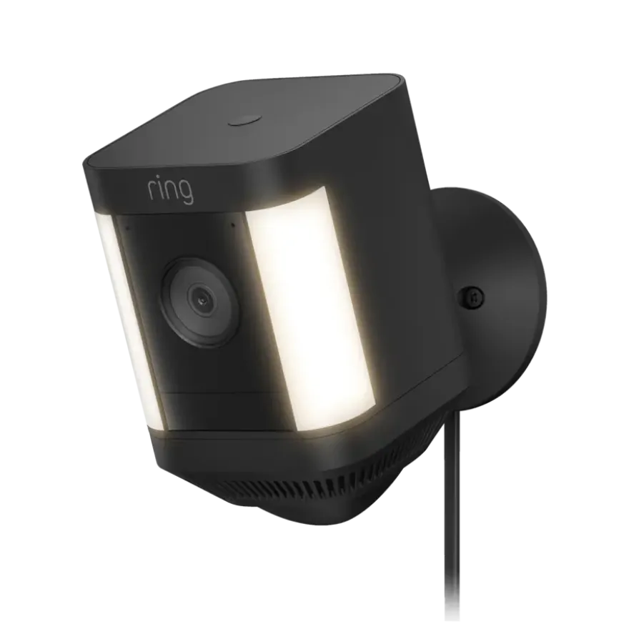 Ring Spotlight Camera Plus Plug-in Zwart
