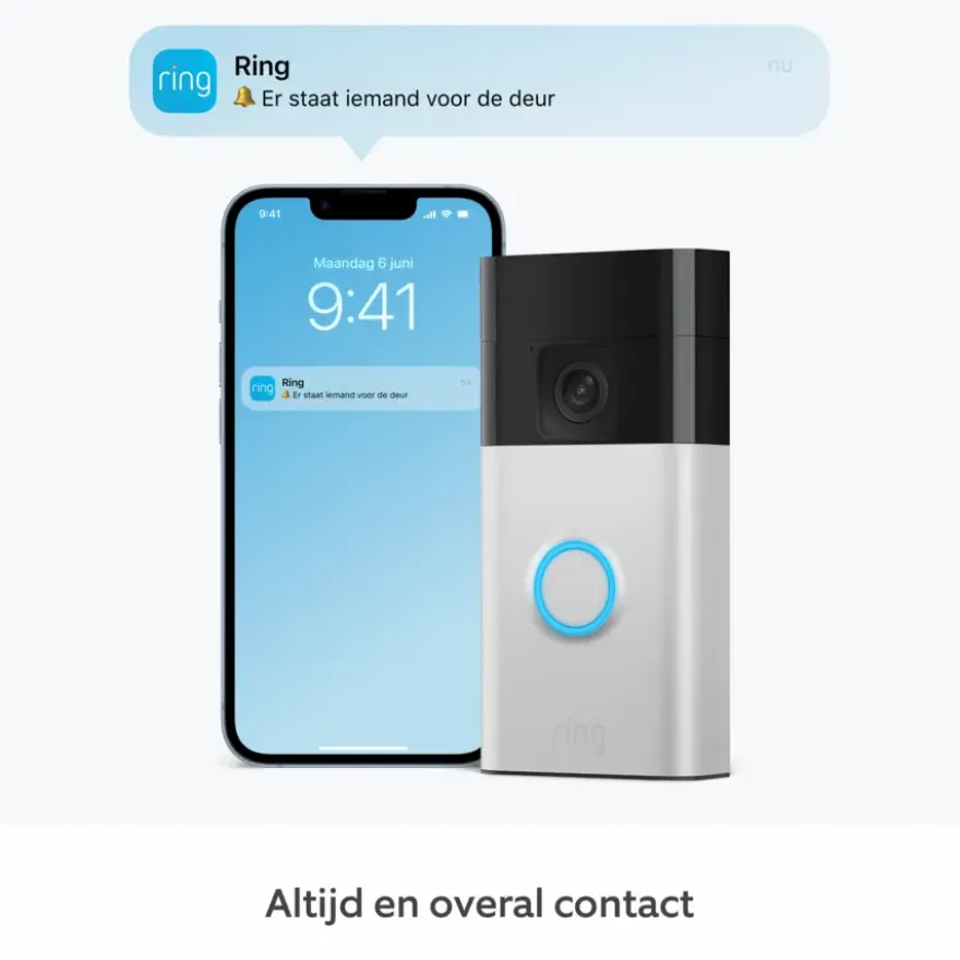 Ring Video Deurbel Satijn Nikkel