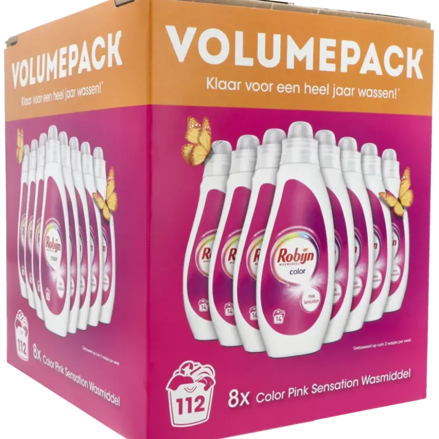 Robijn vloeibaar wasmiddel color pink sensation 8x700 ml