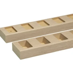 Roomdivider profiel recht 90° natuur eiken 2 stuks