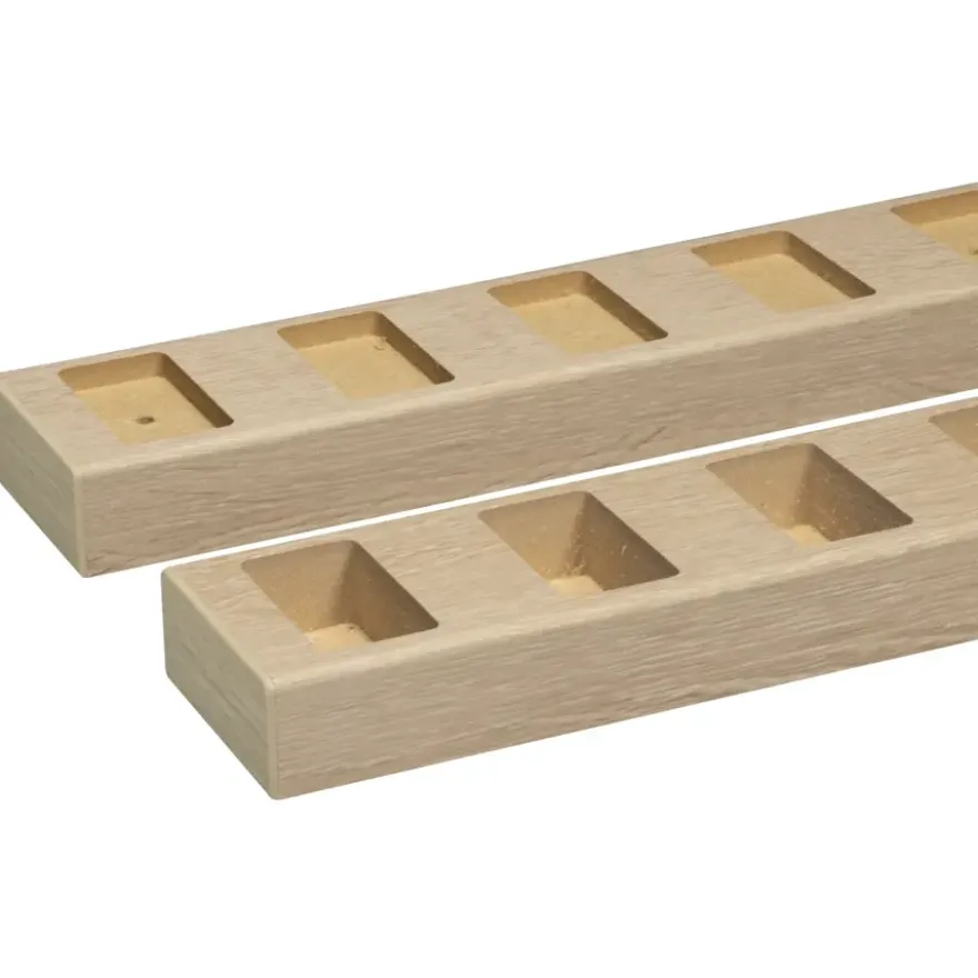 Roomdivider profiel recht 90° natuur eiken 2 stuks