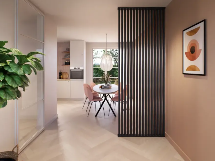 Roomdivider profiel recht 90° lava eiken 2 stuks
