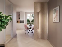 Roomdivider spijlen MDF natuur eiken 4 stuks