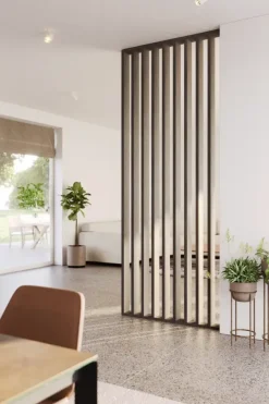Roomdivider complete set grijs eiken 260x100cm