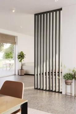Roomdivider complete set zwart eiken 260x100 cm