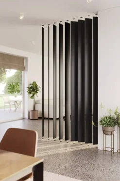 Roomdivider lamel ellips zwart 18x240 cm 1 stuk
