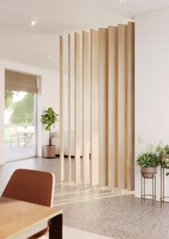 Roomdivider lamel recht eiken 15x240cm 1 stuk