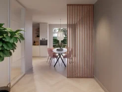Roomdivider profiel recht 90° walnoot 2 stuks