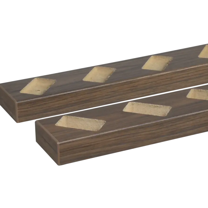 Roomdivider profiel schuin 45° walnoot 2 stuks