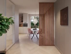 Roomdivider profiel schuin 45° walnoot 2 stuks